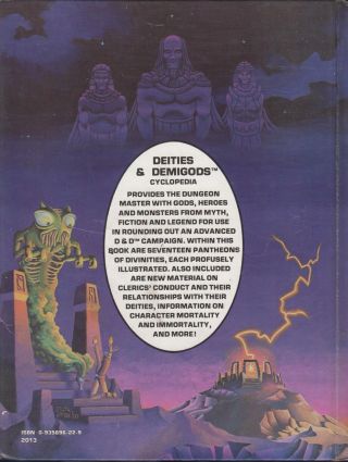 Advanced Dungeons and Dragons Deities and Demigods,  TSR 128 pages 1980 AD&D 7