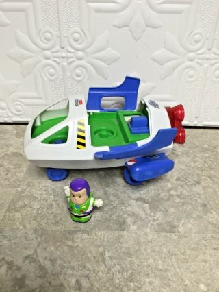 Fisher Price Little People Toy Story Buzz Lightyear Spaceship Space Ship & Sound