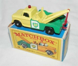 1960s.  Matchbox Lesney 13 Bp Dodge Wrecker Breakdown Tow Truck,