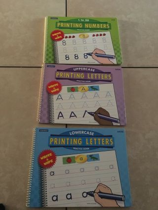 Lake Shore Write And Wipe Practice Book,  Numbers,  Upper & Lower Case Letters