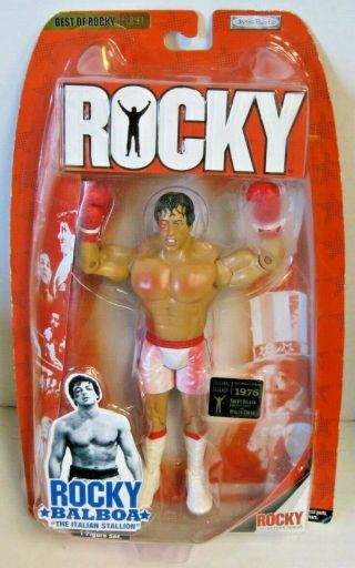 Best Of Rocky Series 1 Balboa Vs Apollo Creed Post Fight Bloody Jakks Moc
