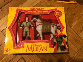 Rare Vtg 1997 Disney Mulan Action Figure - Li Shang Fearless Rider Mattel Moc