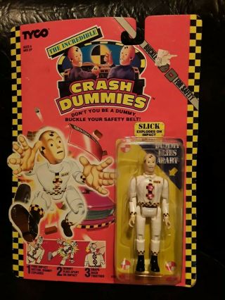 Incredible Crash Test Dummies Slick Action Figure Tyco 1991 Mip Vintage
