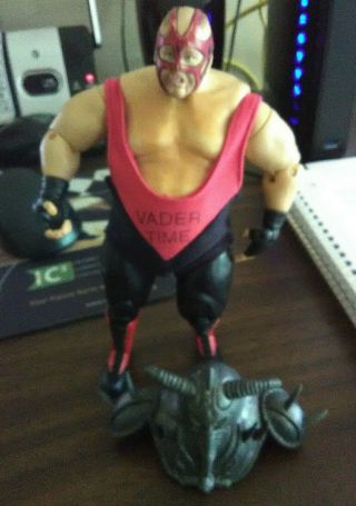 Vader Classic Stars Action Figure With Singlet And Horn Helmet Wwe 7 " 2003