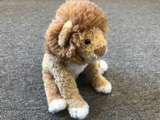 Douglas Lion Plush Stuffed Animal Tan Brown 7 " Tall Soft Cuddle Toy Lovey Euc