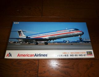 1/200 American Airlines Md - 82 & Md - 87 Two Models By Hasegawa 10618 2000 Release