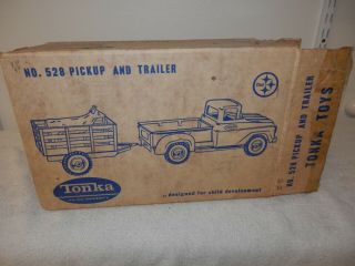 1962 Tonka Pickup And Trailer Set 528 Box Only
