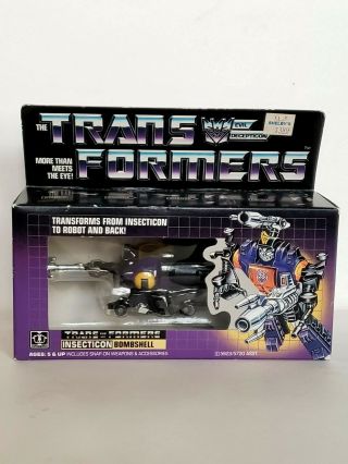 Transformers G1 Vintage Bombshell Insecticon Tm Logo Misb Afa