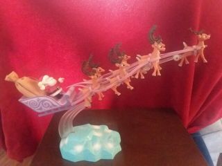 Rudolph The Red Nosed Reindeer Santa Sleigh And Reindeer - Musical