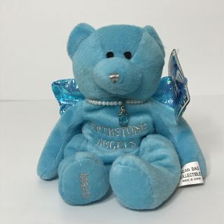Birthstone Angels Bear Beanie Plush Stuffed Animal Bean Bag K&k Sales 9 "