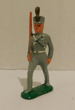 Vintage U.  S.  West Point Army Cadet Metal Soldier Marching