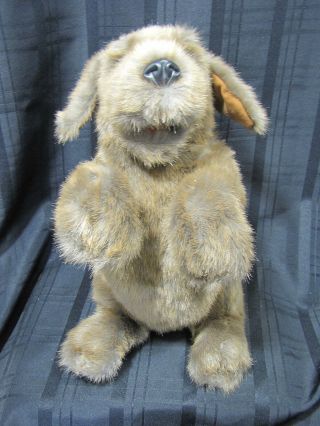 Folkmanis Folktales Large Begging Sitting Up Brown Plush Puppy Dog Puppet