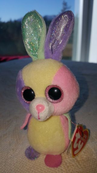 Ty Basket Beanie Baby Boos Bloom The 4 " Bunny Rabbit 2015 Release