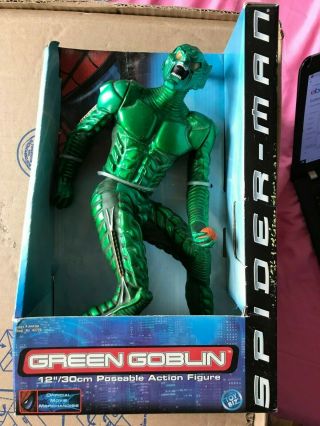 Green Goblin Spider - Man 12 " Action Figure Toy Biz 2001 Movie