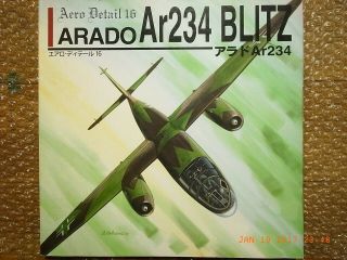 Arado Ar234 Blitz,  Pictorial Monograph Aero Detail 16,  Dainippon Kaiga Japan