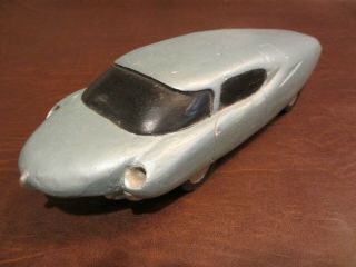 Vintage 1960s Custom Car Design Wood Carved Fantasy Futuristic Model Vehicle