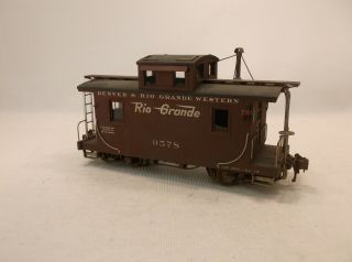 On3 Brass Ready To Run Denver & Rio Grande Western Short Caboose 0578 - Painted