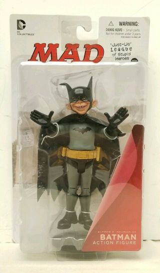 Dc Collectibles Mad Just - Us League Alfred E Newman As Batman Figure (box Damage)
