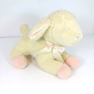 Russ Baby Girl Lullaby Lamb Plush Musical Stuffed Animal Plays Jesus Loves Me