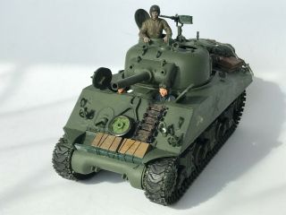 WW2 US M4 Sherman Tank,  1/35,  built & finished for display,  fine.  (A) 2