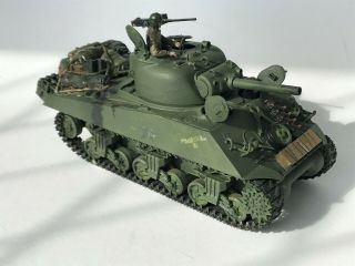 WW2 US M4 Sherman Tank,  1/35,  built & finished for display,  fine.  (A) 3
