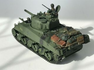 WW2 US M4 Sherman Tank,  1/35,  built & finished for display,  fine.  (A) 5