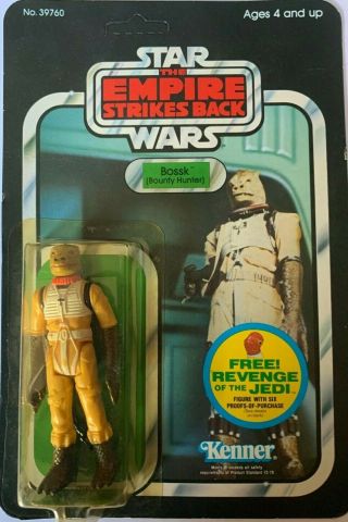 1982 Vintage Star Wars The Empire Strikes Back Bossk 48 Back