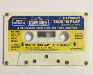 Silly Sesame Street Story The Three Little Pigs Cassette Electronic Talk N Play