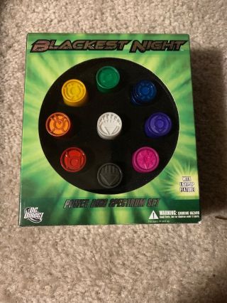 Dc Direct Blackest Night Green Lantern Power Ring Spectrum Set