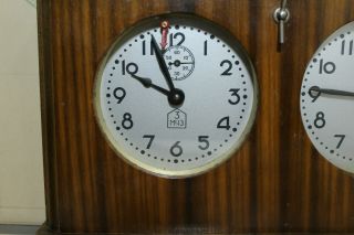 Soviet Chess Clock 3 Moscow Watch Factory Yantar USSR Wooden 60s Jantar 2