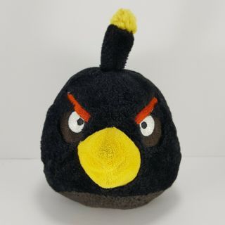 Angry Birds Bomb Black Bird Plush Stuffed Toy Rovio Commonwealth 8 " No Sound