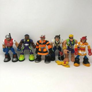 Mattel Fisher Price 6 Girl Fire Fighter Rescue Heroes Action Figures Paramedic