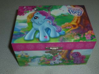 My Little Pony Jewelry Box Trinket Hasbro 2004 Storage Girl Plays Theme Song Mlp