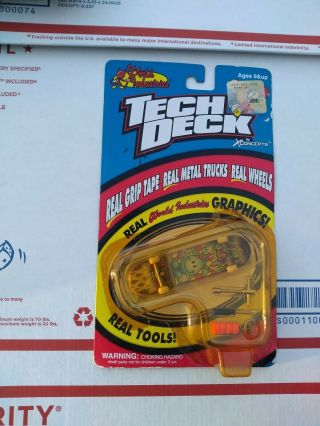 X - Concepts Tech Deck 3010 World Industries Wet Willy Skateboard On Card