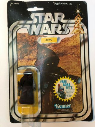 Star Wars Vintage 1977 Jawa Figure Complete W/ Full Unpunched Card All