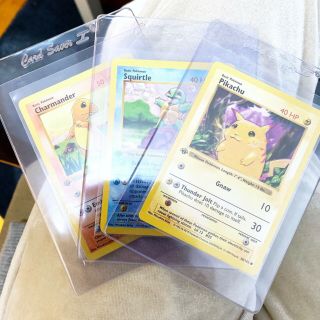 1st Edition Base Set Pikachu,  Squirtle,  And Charmander 9 - 10,  3 Cards