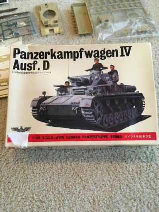 Bandai 1/48 Scale German Panzerkampfwagen Iv Ausf.  D Model Tank