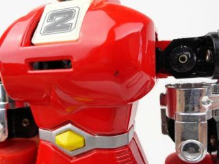 Popy Bandai Godaikin Gardian DELINGER Red Die Cast Metal Robot Japan GB - 10 2