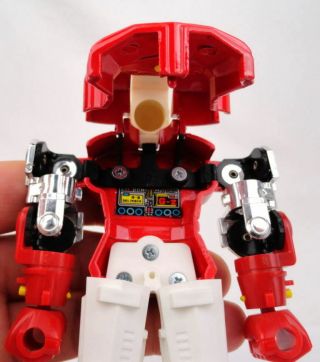Popy Bandai Godaikin Gardian DELINGER Red Die Cast Metal Robot Japan GB - 10 6