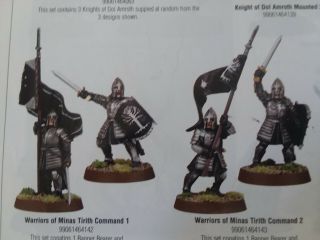 lord of the rings games workshop warriors of minas tirith command 1 & 2 metal 3