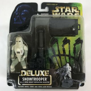 Kenner Star Wars Deluxe Snowtrooper Figure W/ E - Web Heavy Repeating Blaster 1674