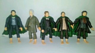 2003 Lord Of Rings Action Figures Set Hobbitt There Back Again Exclusive Vaulted
