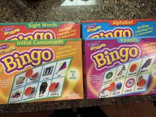 Trend Bingo Alphabet,  Consonant,  Sight Words And Vowel Bingo Learning Games