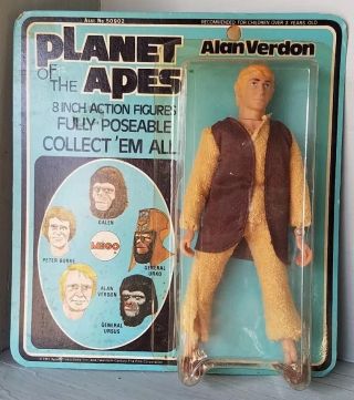 Vintage Mego 8 " 1967 Planet Of The Apes Alan Verdon Moc Pota Carded Doll Figure