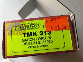 1/43 Scale Model Tameo 1975 British Grand Prix March Ford 751 Brambilla Tmk313