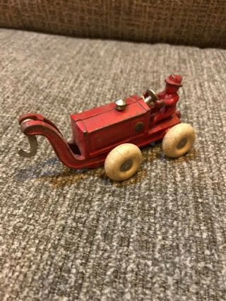Vintage Cast Iron Hubley Farm Toy Tractor 4”