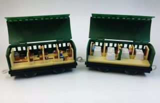 Trackmaster Train Thomas & Friends See Inside Passenger Coach & Dining Cars Set