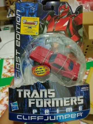 Transformers Prime Robots In Disguise First Edition Cliffjumper Mosc Vhtf