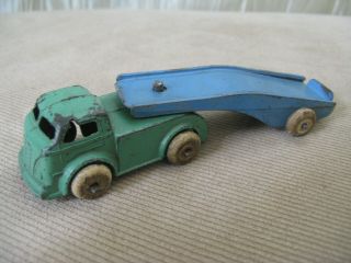 Two Vintage Barclay Toy Car Carrier Auto Transports w/ 3 cars 3