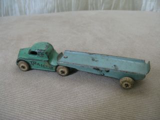 Two Vintage Barclay Toy Car Carrier Auto Transports w/ 3 cars 5
